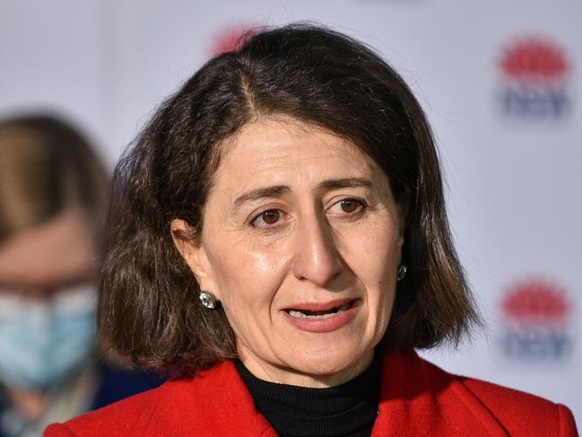 SYDNEY, AUSTRALIA - NewsWire Photos July 18, 2021: NSW Premier Gladys Berejiklian speaks to the media during a press conference. Picture: NCA NewsWire / Flavio Brancaleone