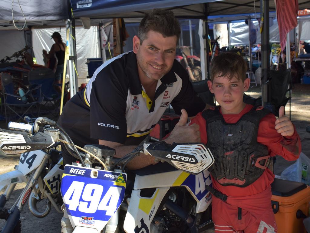 Mt Isa's Russell Dunne and Reece Dunne at the KTM Australian Junior Motocross Championships at Rockhamptonâ€™s Six Mile Raceway, September 28 to October 1, 2022.