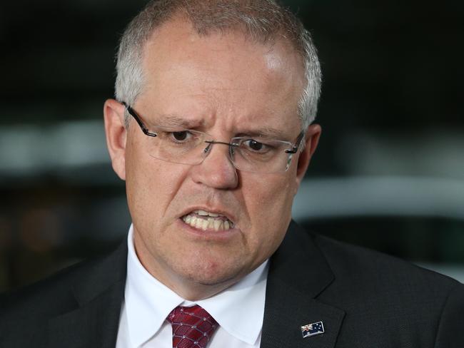 Prime Minister Scott Morrison has weighed into the ABC crisis. Picture: Richard Dobson