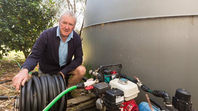 Retired forester Bruce Leaver prepares his property in Coolagolite. Picture: Ben Marden