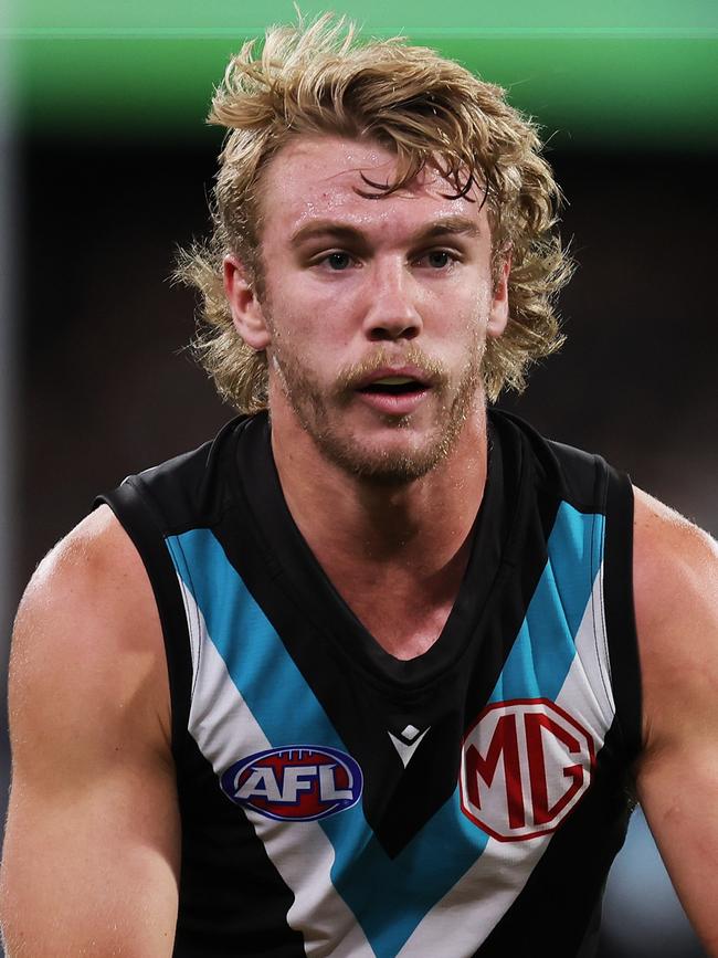 Horne-Francis lost his head against the Suns. (Photo by James Elsby/AFL Photos via Getty Images)