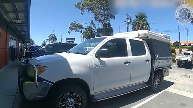 Police inspecting a vehicle linked to the death of Ashmore man Trevor Schneider on the Gold Coast.