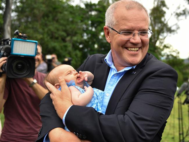 Liberal Party research shows mums are warming to Prime Minister Scott Morrison. Picture: Mick Tsikas/AAP