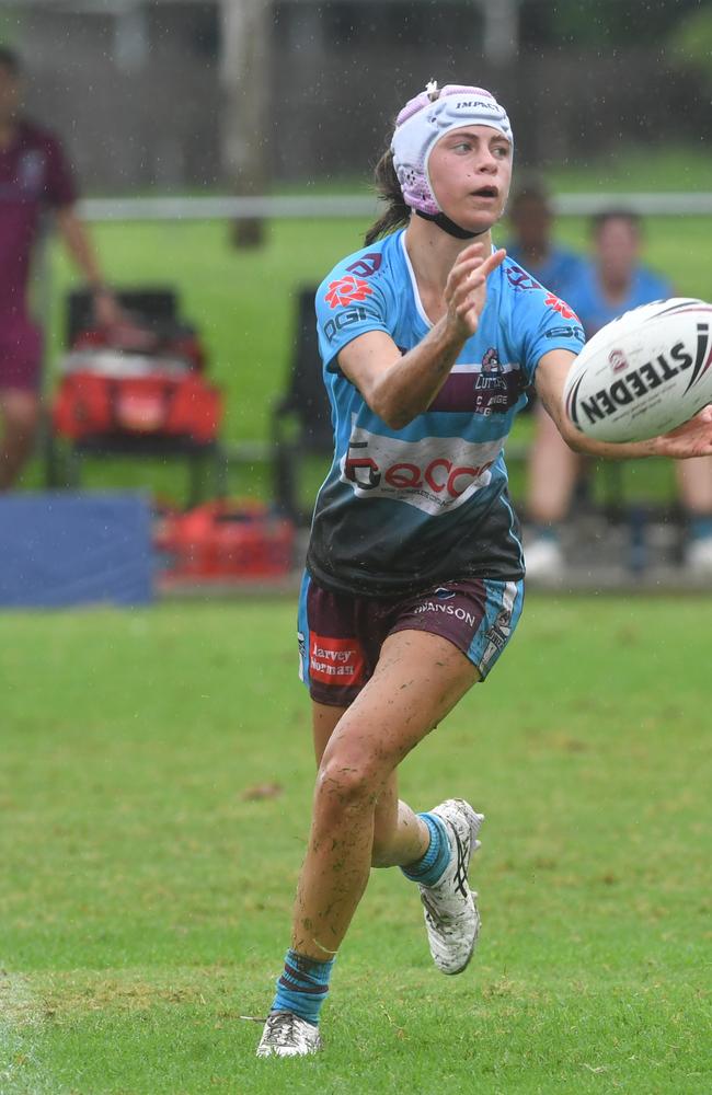 Townsville Blackhawks juniors against Mackay Cutters. U19 girls at Jack Manski Oval. Cutters Mersades Lawson. Picture: Evan Morgan