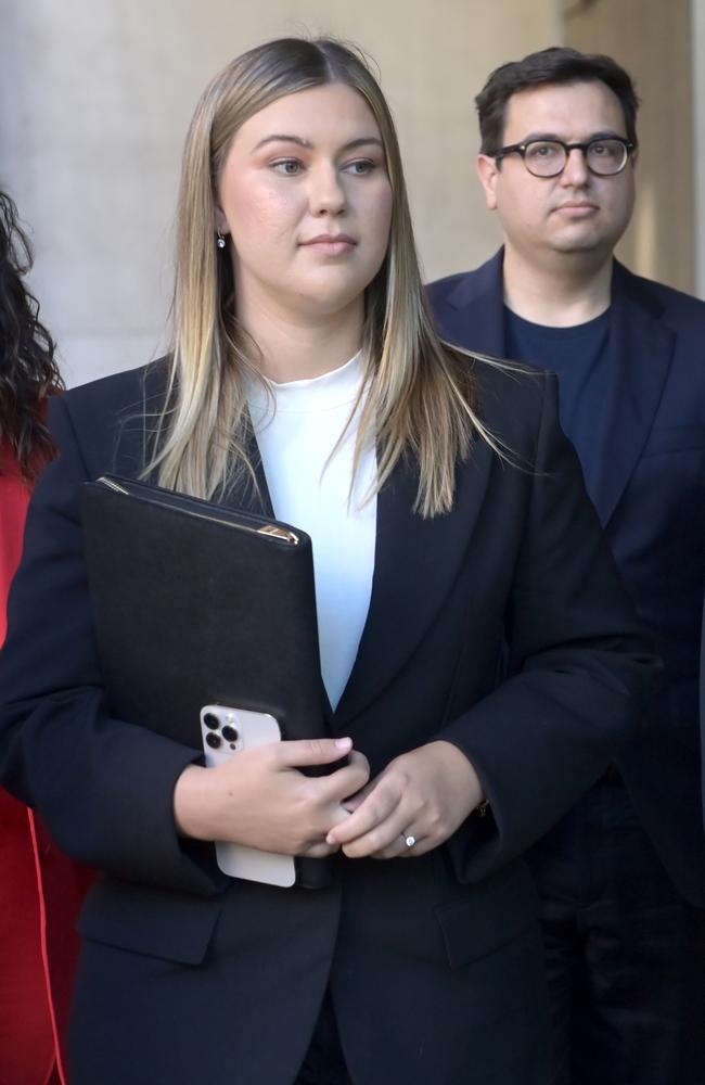 SYDNEY, AUSTRALIA - NewsWire Photos DECEMBER 5, 2023: Brittany Higgins arrives at Federal Court during the defamation case. Picture: NCA NewsWire / Jeremy Piper