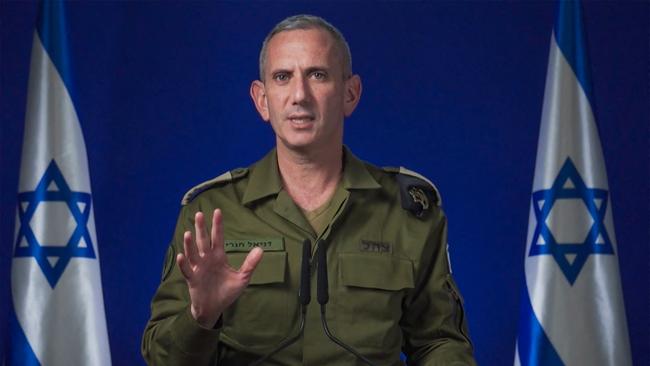 Military spokesman Rear Admiral Daniel Hagari calling on the Israeli people to be “alert and vigilant’’ as it carries out strikes on military targets in Iran.