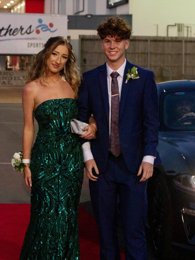 Harrison Gray and Diamond Scoles at the 2023 St Lukes Anglican College formal.