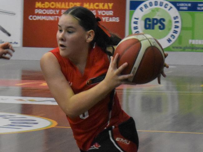 The Ipswich Force beat the Mackay Meteorettes 50-28 at the Basketball Queensland Under-14 Girls State Championships held in Mackay, October 3 . Picture: Heidi Petith