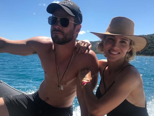 Chris Hemsworth and his wife, actor Elsa Patakay. Picture: Instagram