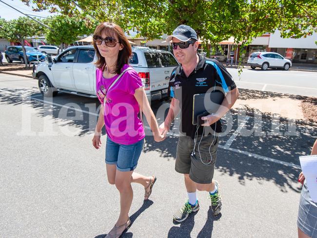 Andrew Broad stepped out with wife Rachel after the scandal broke. Picture: Jason Edwards