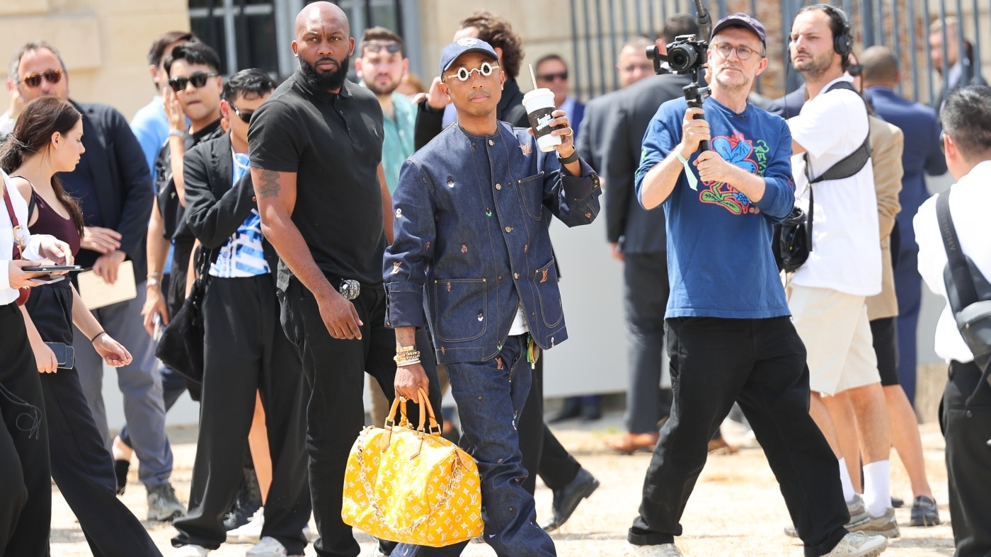 That's Baller: Pharrell's Crocodile Louis Vuitton Millionaire Bag Is  Worth $1 Million [Video]