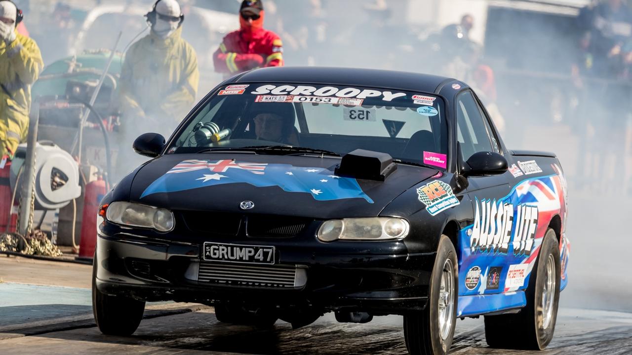 A car part of the racing at the Red CentreNATS. Picture: NT Major Events