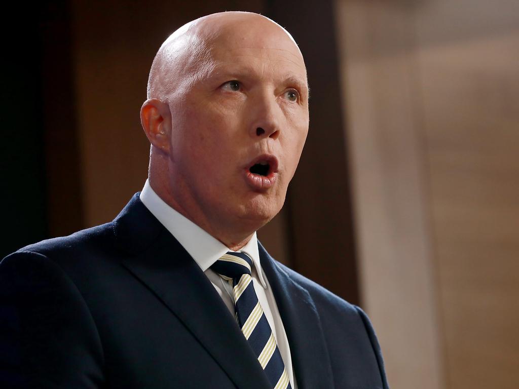 Defence Minister Peter Dutton has hit back at criticism from Mr McGowan. Picture: Jane Dempster/The Australian