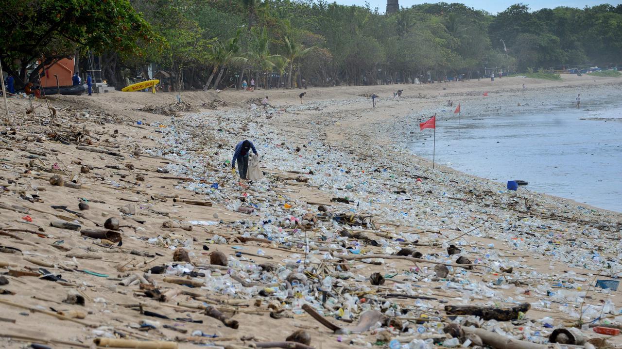 Bali beaches covered in rubbish due to monsoon flooding Photos The