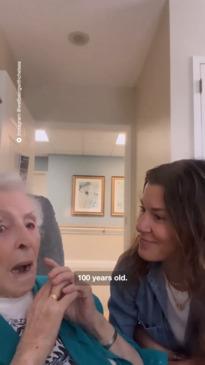 Grandmother goes viral for her reaction when she turns 100