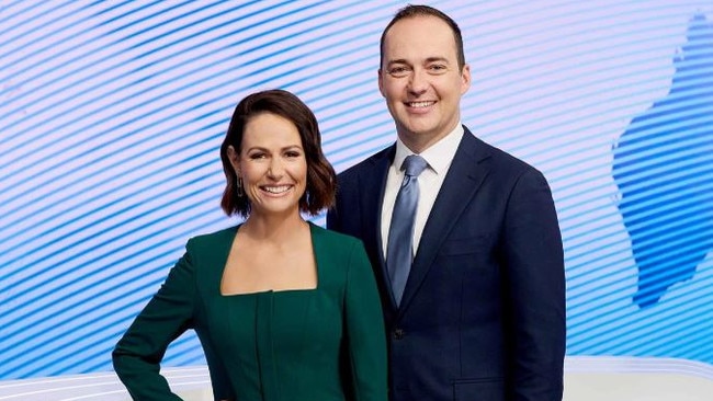 10 News First: Breakfast show’s Natasha Exelby and Lachlan Kennedy.