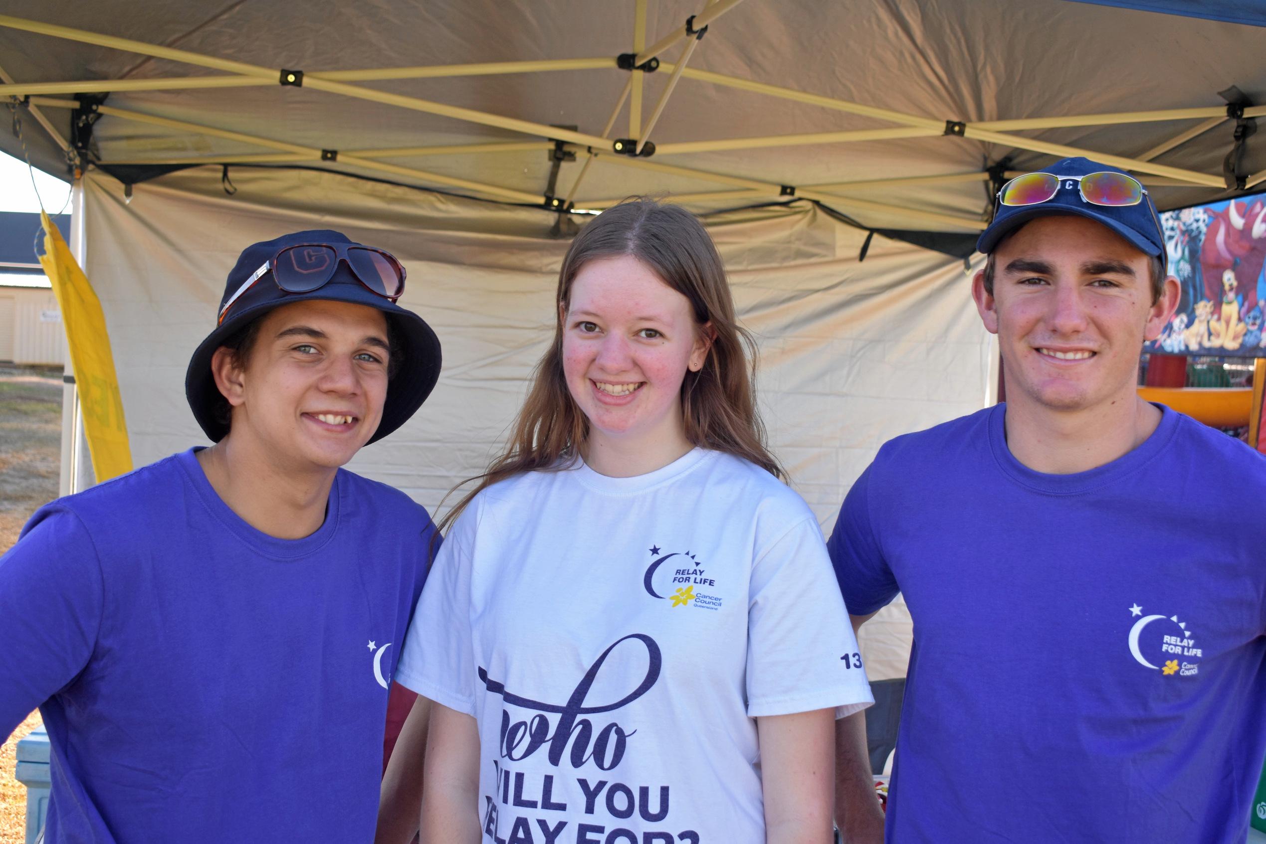 Cameron Thompson, Amy York and Abraham Irwin. Picture: Ellen Ransley