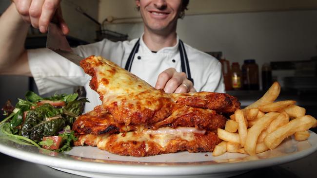 The Albion Hotel in Port Melbourne does a BIG parma.