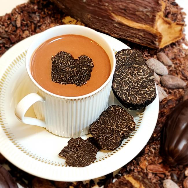 Chocolate Artisan’s decadent hot chocolate with truffles. Picture: Tommy Prosser