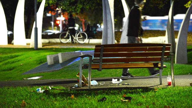 Rats in Hindmarsh Square. Picture: Brenton Edwards