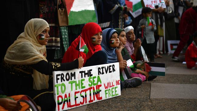 Hundreds of Territorians attended a protest outside of NT parliament on Friday October 27 calling for a ceasefire in the Gaza conflict.