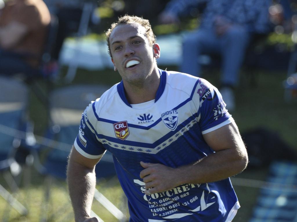 FLYING HIGH: Grafton Ghosts centre Dylan Collett was on fire against the Coffs Harbour Comets in Sunday's Group 2 Rugby League grand final.