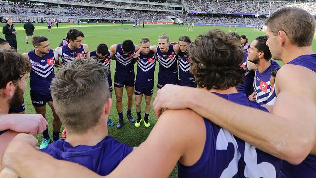 The Dockers could be without Aaron Sandilands this weekend. Pic: Getty Images