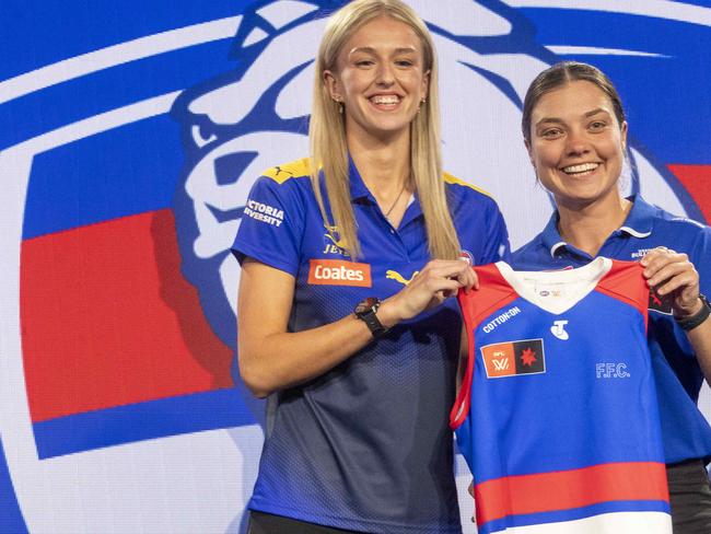 2023 AFLW Draft. Number 1 pick for Western Bulldogs Kristie Lee Wesson - Turner.Picture by Wayne Taylor 18th December 2023