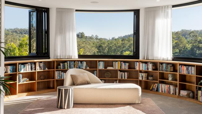 A library room inside the mansion formerly owned by Nathan Tinkler. Image supplied by Ray White New Farm.