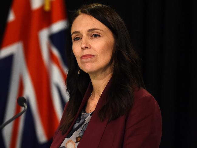 WELLINGTON, NEW ZEALAND - AUGUST 06: Prime Minister Jacinda Adern speaks at a press conference on August 6, 2018 in Wellington, New Zealand. Prime Minister Ardern and her partner Glarke Gayford welcomed their daughter Neve on 21 June 2018. Prime Minister Ardern is the second world leader to give birth in office, and the first elected leader to take maternity leave.  (Photo by Mark Tantrum/Getty Images)