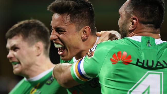 Gun Canberra Raiders forward Joseph Tapine was the highest-rated bench player in the NRL MVP Index. Picture: Mark Kolbe/Getty Images