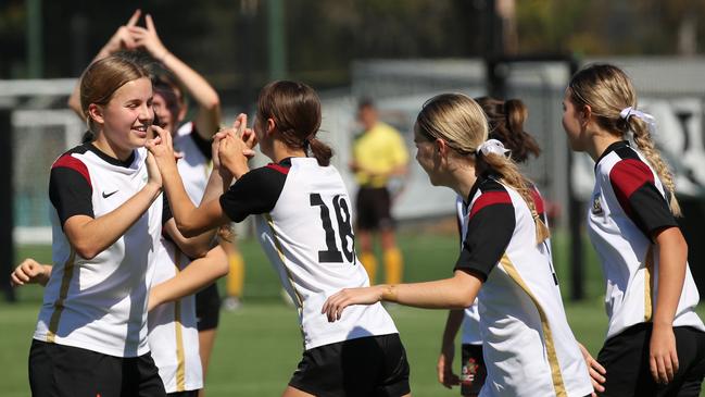 Kelvin Grove celebrate Zani Ferreira's opener.