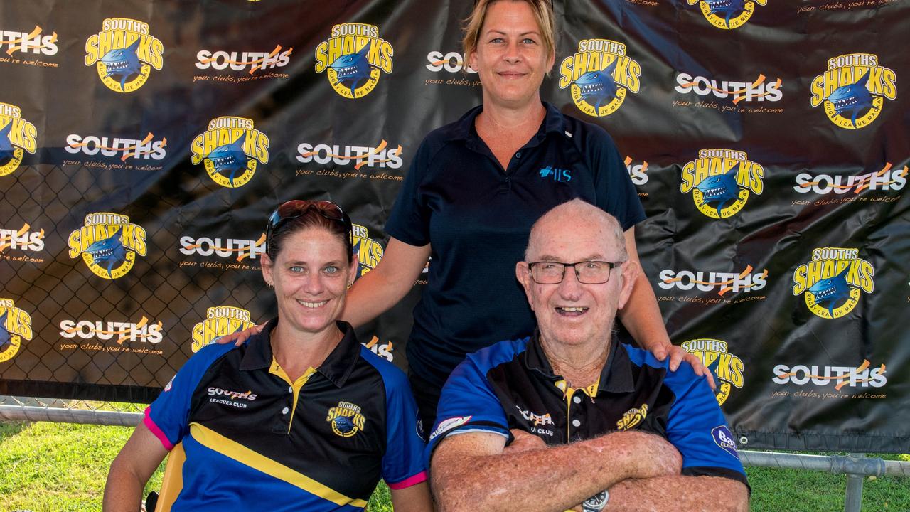 Kate Porter, Kylie Robertson and Doug Knight at The Festival of Rugby League. Picture: Michaela Harlow