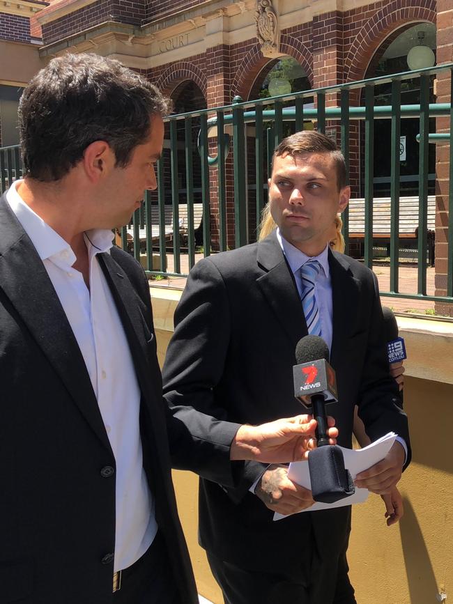 Michael Dooley leaves Manly Local Court.