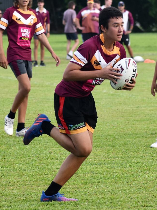 Carter Bates, ISHS. Photographs from the Will Murdoch Perpetual Shield. The annual U14 rugby league competition, in its second year, involved Gilroy Santa Maria College, Ingham State High School and St Teresa's Catholic College Abergowrie. Picture: Cameron Bates