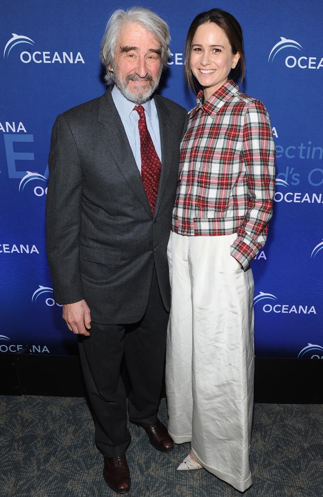 NEW YORK, NY - APRIL 01: Actors Sam Waterston (L) and daughter Katherine Waterston attend Oceana's 2015 New York City benefit at Four Seasons Restaurant on April 1, 2015 in New York City. (Photo by Craig Barritt/Getty Images for Oceana)