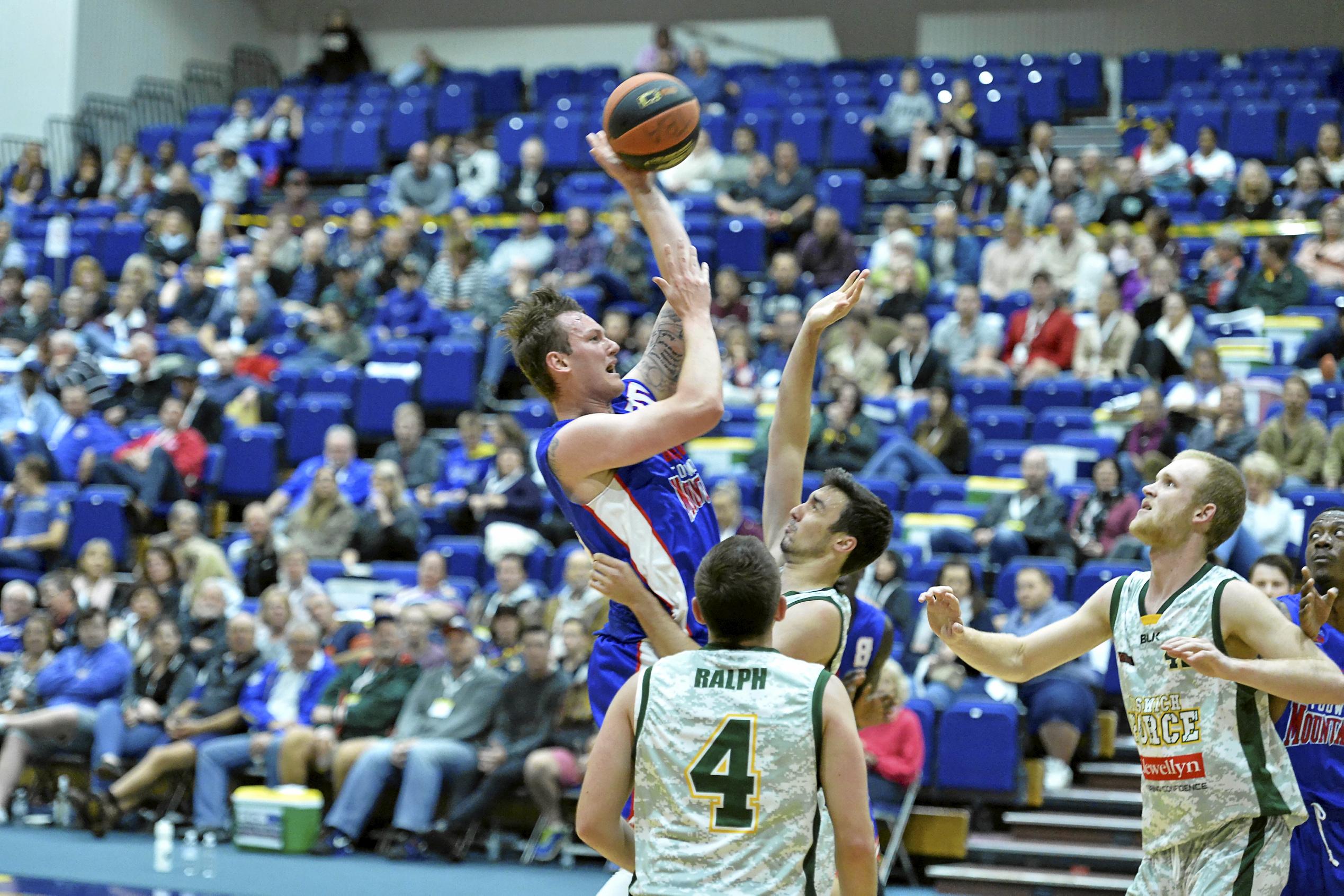 Josh Derksen for Toowoomba Mountaineers against Ipswich Force in QBL men round seven basketball at USQ's Clive Berghofer Recreation Centre, Saturday, June 9, 2018. Picture: Kevin Farmer