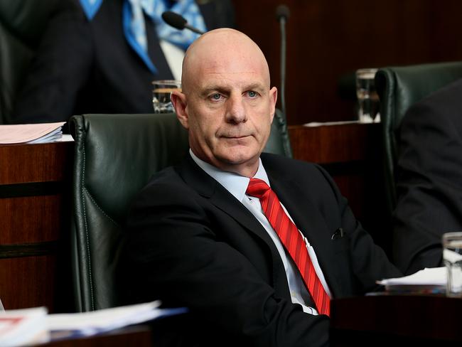 Parliament Question Time. Treasurer Peter Gutwein listens to Premier Will Hodgman's reply to a question about jobs from Bryan Green. Picture: SAM ROSEWARNE.