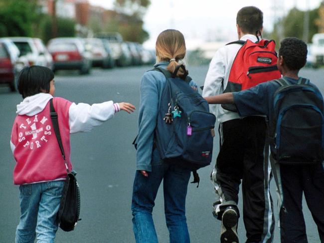 18/08/2000 PIRATE: AUGUST 18, 2000 : Generic photo of truant children to go with report released on high amount of truancy rates among primary school pupils in western suburbs of Melbourne, 18/08/00 that exceed those of secondary students. Pic Shaney Balcombe.Victoria / Education