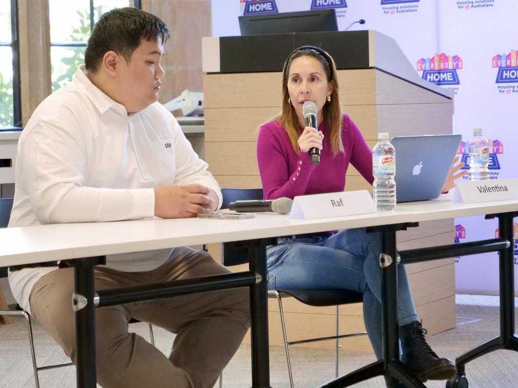 Valentina Olivares and Raf Rayos shared their experiences of being foreign students in Australia. Picture: Everybody's Home