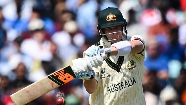 Steve Smith will resume on day two of the World Test Championship with a century in sight.