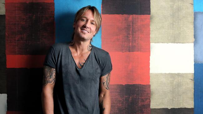 Keith Urban in Sydney yesterday ahead of the start of his Australian tour in Adelaide tonight. Picture: James Croucher