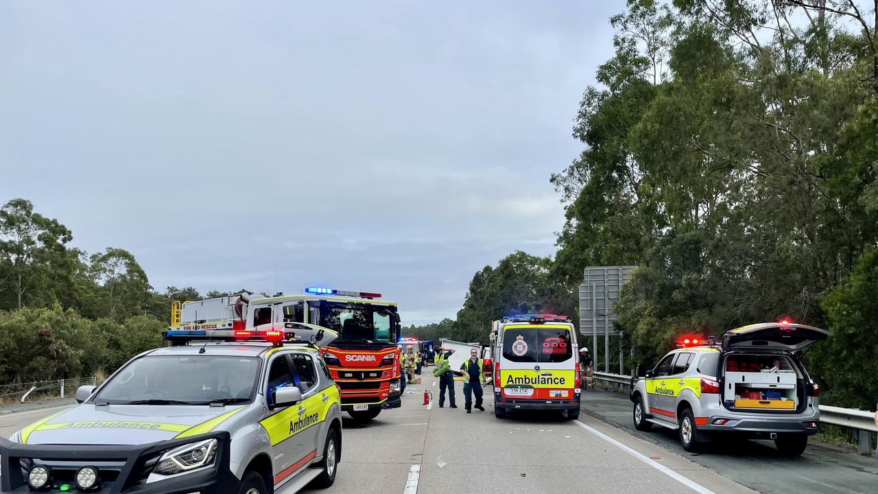 The crash caused massive traffic delays. Picture: QAS