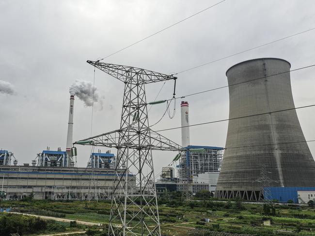 An aerial view of a coal fired power plant in Hanchuan, Hubei province, China. Picture: Getty Images