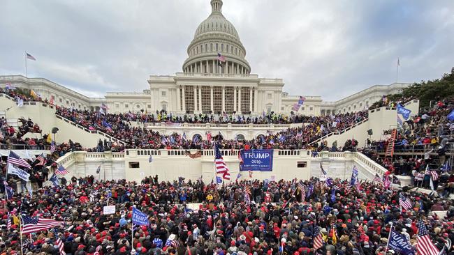 Donald Trump’s supporters converge on the Capitol on January 6. Picture: CNN.