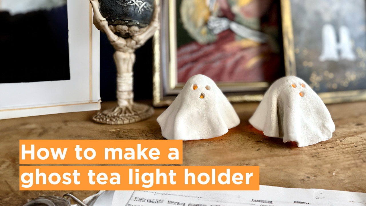 How to make a ghost tea light holder