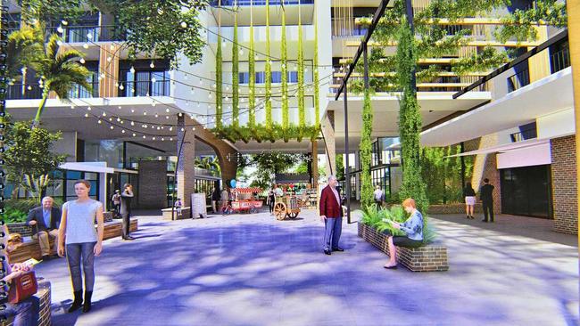 AN artist's impression of the village heart forecourt for the redeveloped Sundale nursing home in Nambour that will set new standards for assisted care living. Picture: John McCutcheon