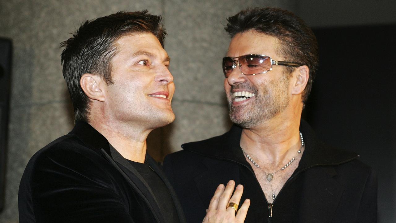 George Michael (right) and his long-time partner Kenny Goss in 2005.