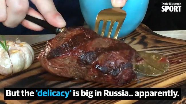 Trying horse meat for the first time in Russia