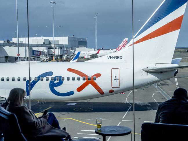 SYDNEY, AUSTRALIA. NewsWire Photos.July 30, 2024.Generics of Rex airlines at Sydney domestic airport. The Australian airline is forced into a trading halt amid questions about the airlineÃs future.Picture: NewsWire / Jeremy Piper